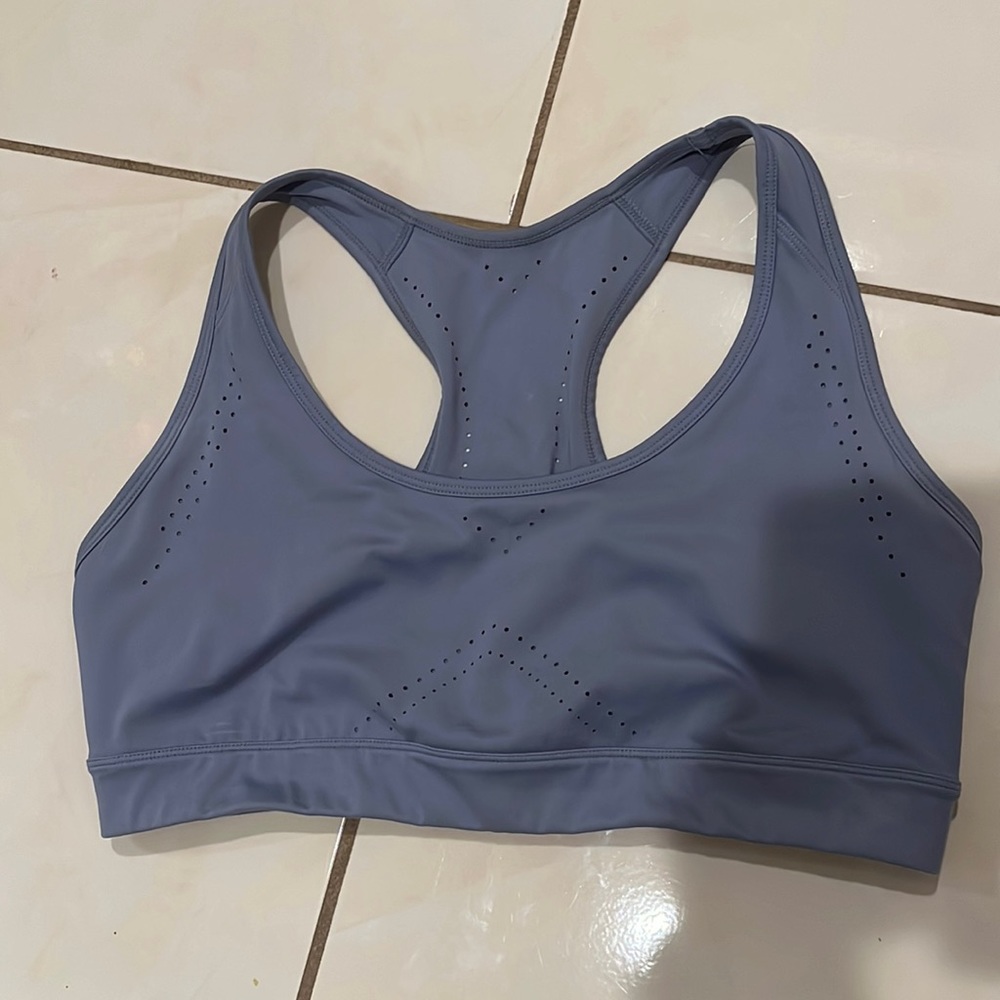JOYLAB workout top sz XL blue gray racerback crop activewear